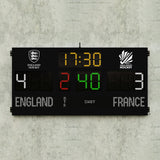 13 Digit Hockey Scoreboard with Editable Names & Time's Up Horn