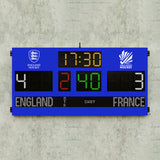 13 Digit Hockey Scoreboard with Editable Names & Time's Up Horn