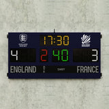 13 Digit Hockey Scoreboard with Editable Names & Time's Up Horn