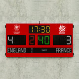 13 Digit Hockey Scoreboard with Editable Names & Time's Up Horn