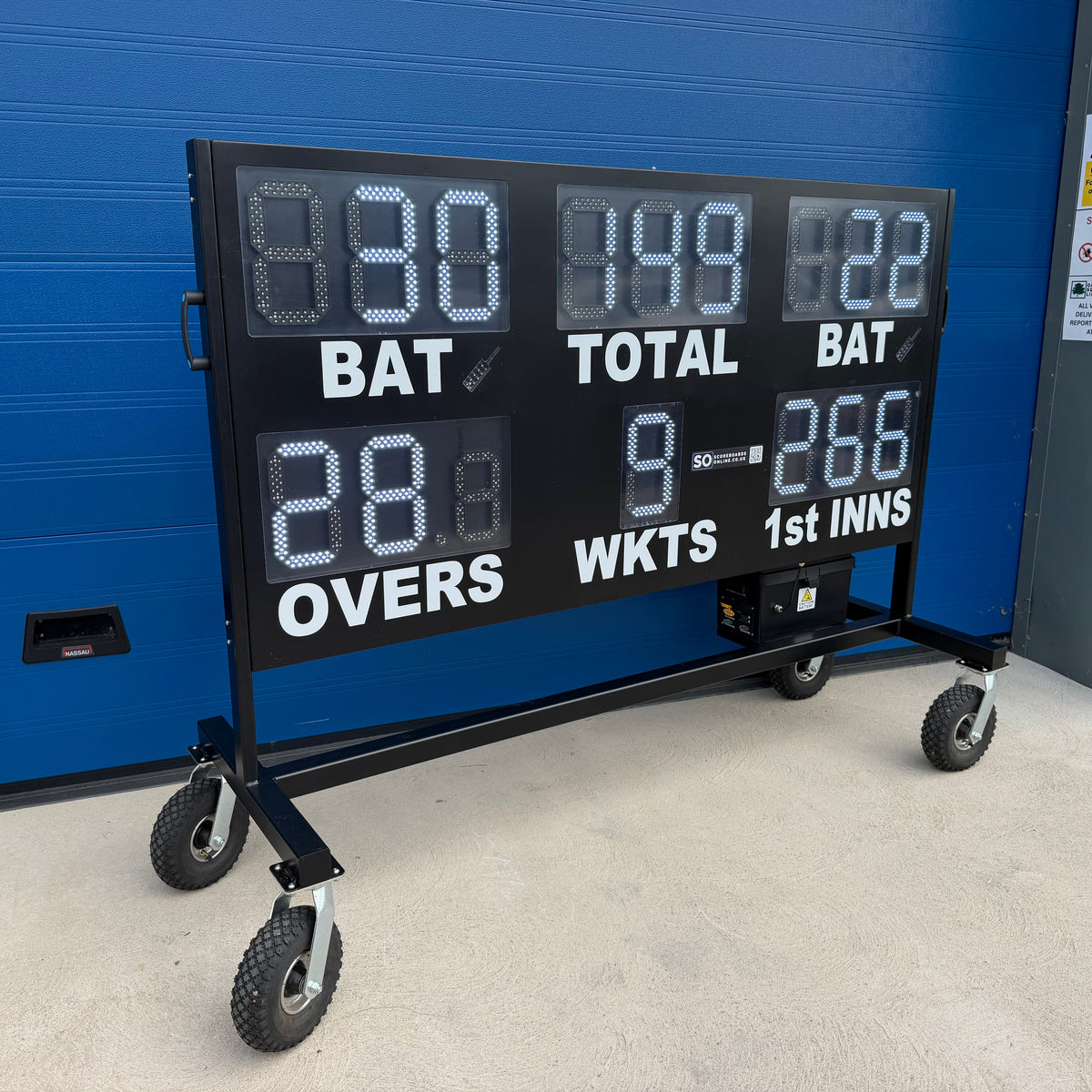Ex-Demo 16 Digit Large Mobile Cricket Scoreboard - with 10" digits
